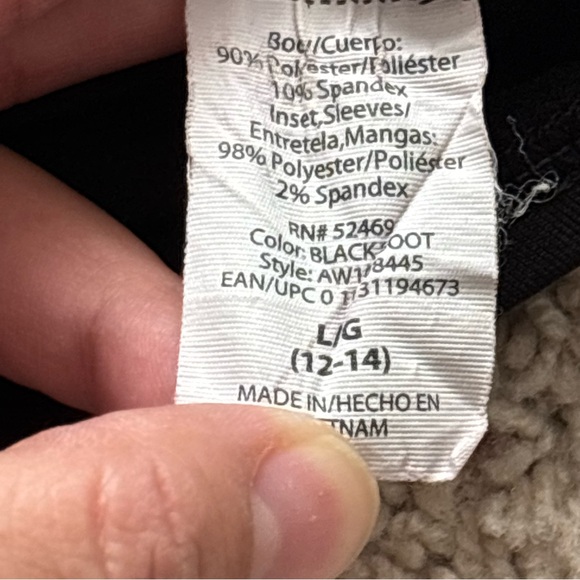 Athletic Works Black Long Sleeve Women’s Top L - Picture 7 of 7